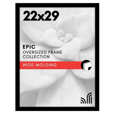 Americanflat 22x29 Poster Frame with Polished Plexiglass, Epic Collection, Gallery Wall Frames with Engineered Wood, Black