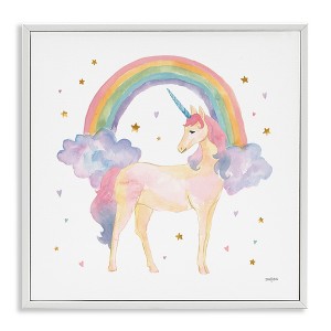 Stupell Industries Kids Nursery Unicorn Watercolor, 17" x 17" - 1 of 4