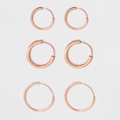 rose gold hoop earrings