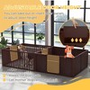 Akoasm Newborn Puppy Essentials & Dog Whelping Box & Pen With Removable Doors Indoor-Coffee - 3 of 4