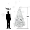 Racxily White Christmas Tree with Memory Wire, 1064 Tips Hinged Artificial PVC Tree, Holiday Xmas Tree for Indoor(Ornaments Not Included) - 2 of 4