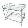 Maliang Kitchen Bar&Serving Cart with Wheels 2 -Tier Storage Shelves - 3 of 4