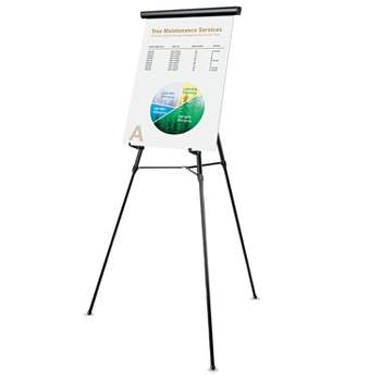 UNIVERSAL 3-Leg Telescoping Easel with Pad Retainer Adjusts 34" to 64" Aluminum Black 43150