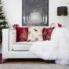 ChicFurnit Bed Pillows Reindeer Pillow Christmas Decor Pillow with Hidden Zipper Cotton Pillows for Living Room Decoration, Red, 20"*1"*20" - 3 of 4