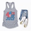 Simply Sage Market Women's 4th of July Lightning Bolt Raceback Tank - 2 of 2
