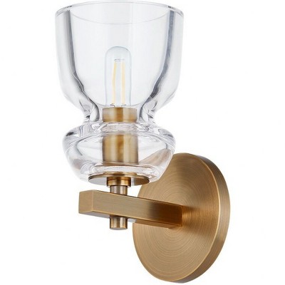 Troy Lighting Trey 1 - Light Sconce in  Patina Brass Clear Shade