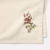 4pk Embroidered Wreath Cloth Napkins - Threshold™ designed with Studio McGee™: Cotton, Machine Wash, 18"x18", Multicolored - 3 of 3
