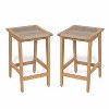 Christopher Knight Home Karyl Outdoor 26" Acacia Wood Counter Stools with Rope Woven Seat (Set of 2) - 2 of 4