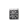 Black Bow Jewelry Sterling Silver Heart Cube Bead Charm - 2 of 4