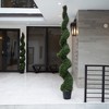 Nearly Natural 8-ft UV Resistant Artificial Rosemary Spiral Topiary Tree (Indoor/Outdoor) - 4 of 4