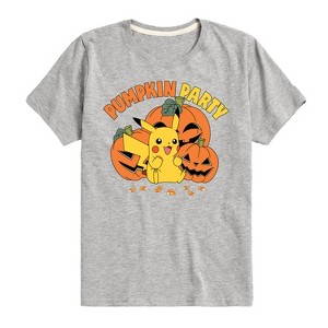 Boys' - Pokémon - Pikachu Halloween Pumpkin Party Short Sleeve Graphic T-Shirt - 1 of 4