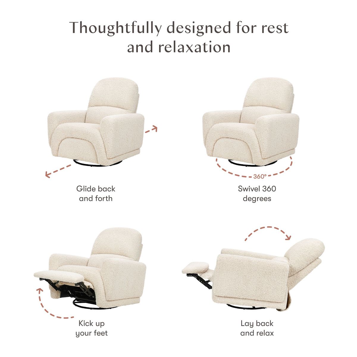 Babyletto Rainbow Recliner and Swivel Glider - thumbnail 8