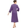 PAVILIA Women Zipper Robe, Loungewear Dress Lightweight Sleepwear Housecoat Nightgown Long Bathrobe, Jersey Robe with Pocket - 2 of 4