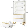 Tribesigns 4-Tier Bookshelf with 2 Drawers, 71" Tall Bookcase, Modern Display Book Shelf Organizer for Bedroom, Living Room, Home Office - image 3 of 4