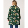 Agnes Orinda Women's Plus Size Lightweight Open Front Knit Floral Cardigans - 4 of 4