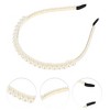 Unique Bargains Women's Elegant Faux Pearl Headband Gold Tone White 1 Pc - 2 of 4