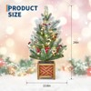 Red and Green, 24" Pre-Lit Mini Christmas Tree with Lights, Balls and Red Berries, DIY Table Top Decoration for Indoor Home - 2 of 4