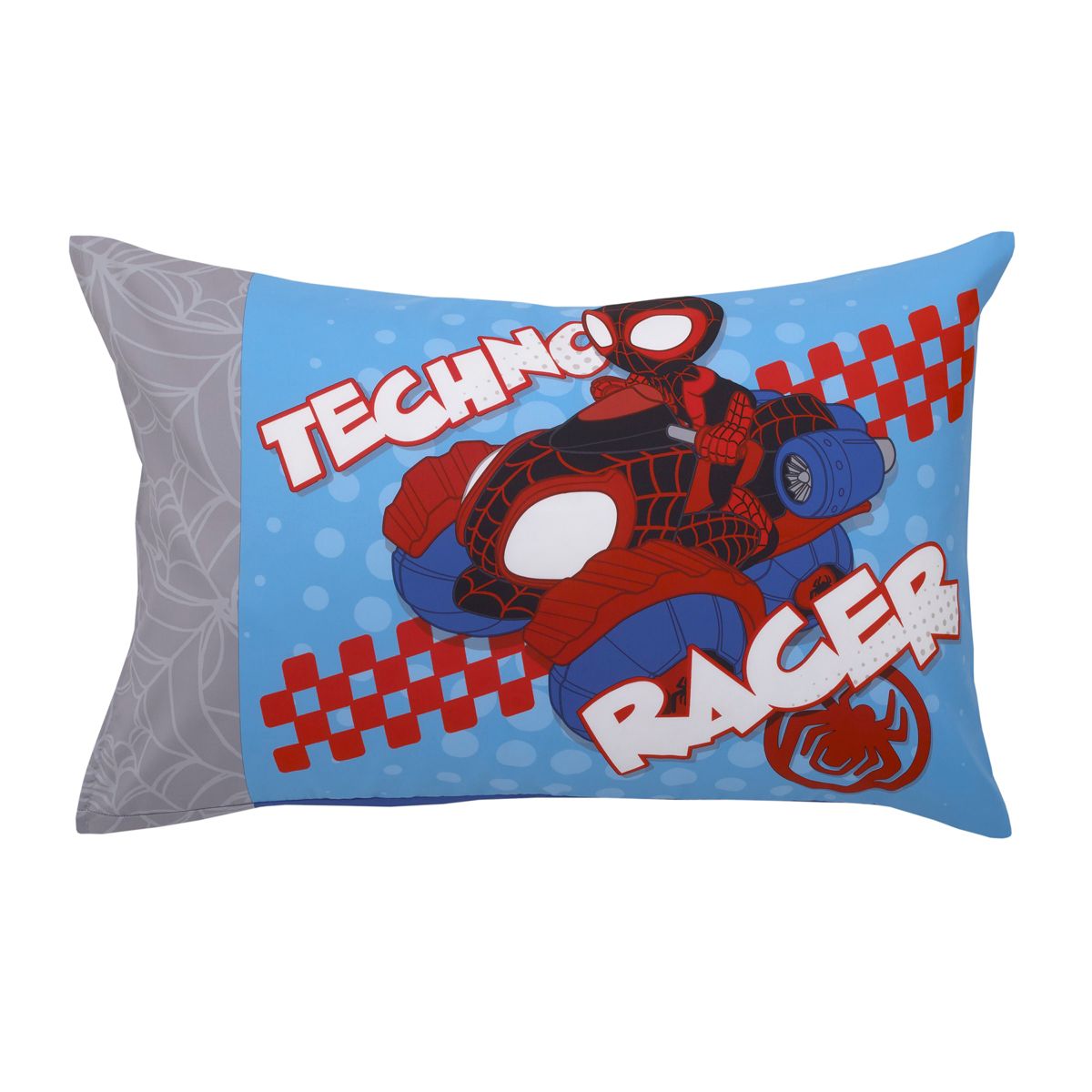 Marvel Spiderman Spidey and his Amazing Friends Spidey Time Red, Blue, and Grey 4 Piece Toddler Bed Set - thumbnail 6