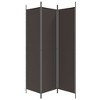 VidaXL 3-Panel Room Divider Brown 59.1 in.x78.7 in. Fabric - 4 of 4