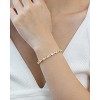 14K Gold Plated Birthstone Tennis Bracelet, 4mm Sterling Silver 7 Inch Gold Tone Jewelry, Birthday Gift for Women - 2 of 4