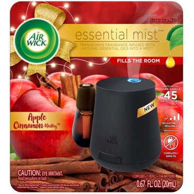 Air Wick Essential Mist Starter Kit Free Refill Air Freshener - Apple Cinnamon Medley - 0.67 fl oz