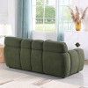 87"Cloud Couches,Boucle Sofa With Square Arms,Long Sofa,Lounge Sofa,3 Seat Sofa,Marshmallow Sofa With Wooden Frame,Soft Sofa Furniture-Cuddlewood - image 3 of 4