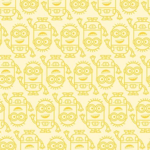 Minions Line Art Yellow Kids' Peel and Stick Wallpaper - image 1 of 4