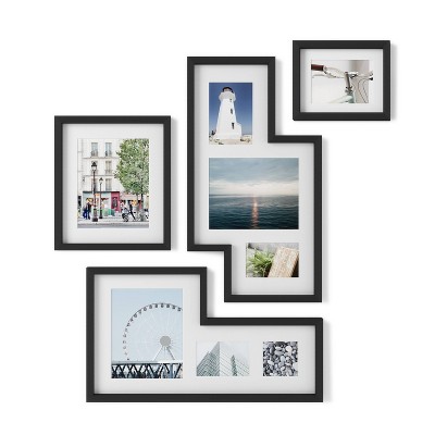 Black Polystyrene Gallery Wall Picture Frame Set