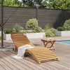 Sun Lounger Folding Brown 184 x 55 x 59 cm Solid Teak Wood vidaXL - 3 of 4