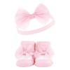 Hudson Baby Infant Girl Headband and Socks Giftset, Pink Lilac, One Size - 3 of 4