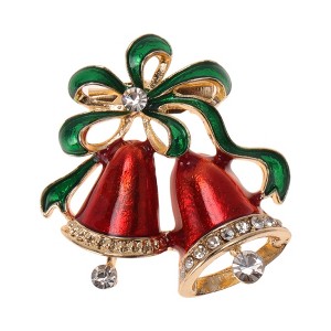 Unique Bargains Christmas Brooches YNCP1927 Alloy Dripping Wax Red 1.18"x1.26" 1 Pc - 1 of 4
