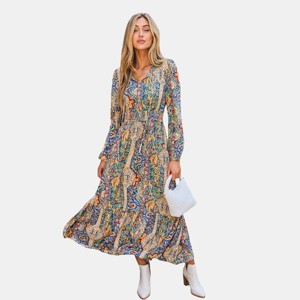 Women's Bohemian Paisley Flowy Maxi Dress - Cupshe - 1 of 4