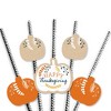 Big Dot of Happiness Happy Thanksgiving - Paper Straw Decor - Fall Harvest Party Striped Decorative Straws - Set of 24 - 2 of 4