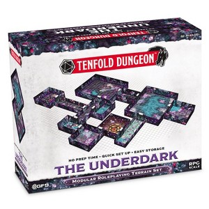 Gale Force 9: Tenfold Dungeon - The Underdark Modular RPG Terrain Set, 12 Rooms - 1 of 4