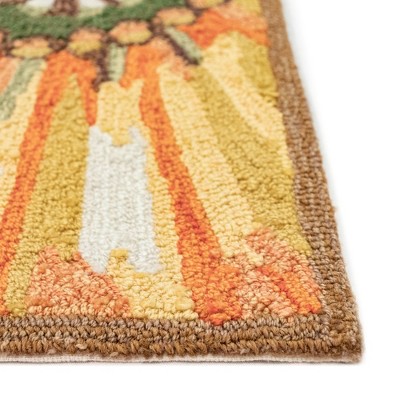 Sunflower Bliss Hand-Tufted Rectangular Indoor/Outdoor Rug in Yellow