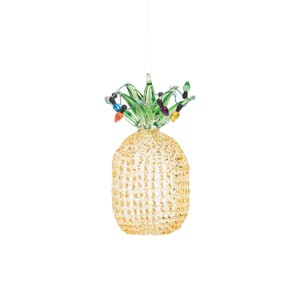 Gallerie II Pineapple Spun Glass Ornament - 1 of 2