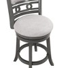 New Classic Furniture,Gia 24" Solid Wood Swivel Counter Stool With Fabric Seat In Gray - 4 of 4