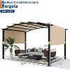 GustoWave 13' x 9' Outdoor Arched Pergola Gazebo with Sun Shade for Backyards - 2 of 4