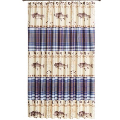 The Lakeside Collection Fly Fishing Bath Collection - Shower Curtain