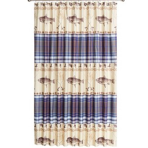 The Lakeside Collection Fly Fishing Bath Collection - Shower Curtain - 1 of 3
