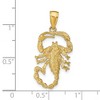 Black Bow Jewelry 14k Yellow Gold Textured Scorpion Pendant - 4 of 4