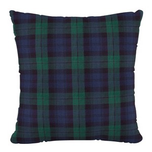 Pillow Perfect 18"X18"Polyester Square Pillow in Blackwatch : 20x20 Inch Polyester, Machine Washable Cloth Napkins - 1 of 3
