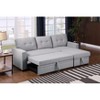 TiramisuBest 82" Oversized Upholstered Sofa Bed with Pull-Out Couch Bed & Adjustable, 3-Seater Convertible Sleeper Sofa for Apartment–Dark Gray - 4 of 4