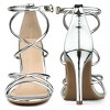 Perphy Women's Open Toe Strappy Criss Cross Straps Stiletto Heel Buckle Sandals - 2 of 3