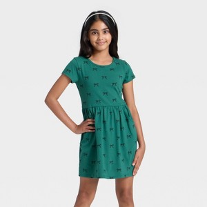 Girls' Short Sleeve Knit Dress - Cat & Jack™ - 1 of 3