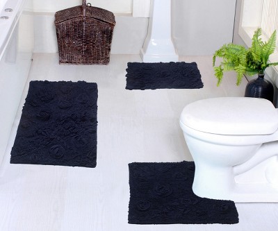 Modesto Collection Cotton Tufted Set of 3 Bath Rug Set - Home Weavers