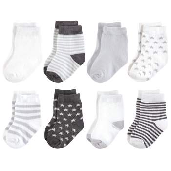 Touched by Nature Baby Unisex Organic Cotton Socks, Charcoal Stars