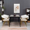 DYHOME Modern Mid Century Dining Chair, Upholstered Velvet Dining Room Chairs with Metal Legs for Makeup/Living Room (Set of 4) - 2 of 4