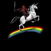 Mens Marvel: Deadpool Rainbow Unicorn Ride T Shirt - 2 of 4