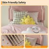 homfan Twin Smart LED Bed Frame, Adjustable PU Leather Headboard, Platform Bed for Kids, Wood Slats, No Box Spring Needed - 4 of 4